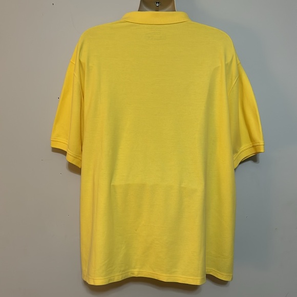 SADDLEBRED MENS POLO 3x BIG & TALL YELLOW - Picture 4 of 5